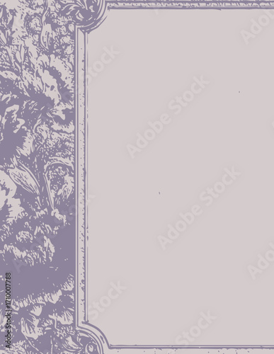 Modèle vectoriel délicat et élégant, fond texturé, design monochrome