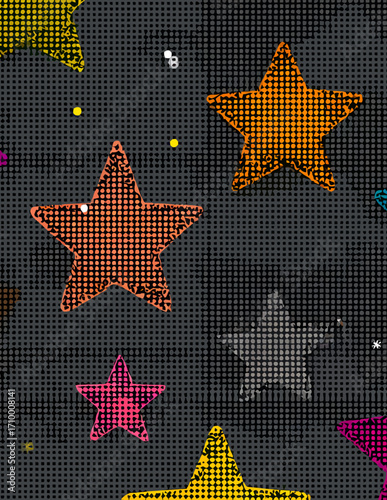 Fond gris foncé avec motif étoile vectorielle