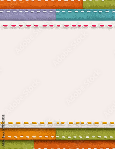 Cadre rectangulaire vectoriel coloré et simple