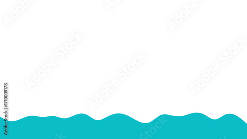 Minimalist background featuring a flowing teal wave shape, ideal for designs requiring clean lines, water themes, or abstract concepts.