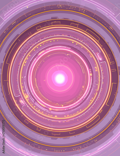 Interface utilisateur futuriste circulaire abstraite