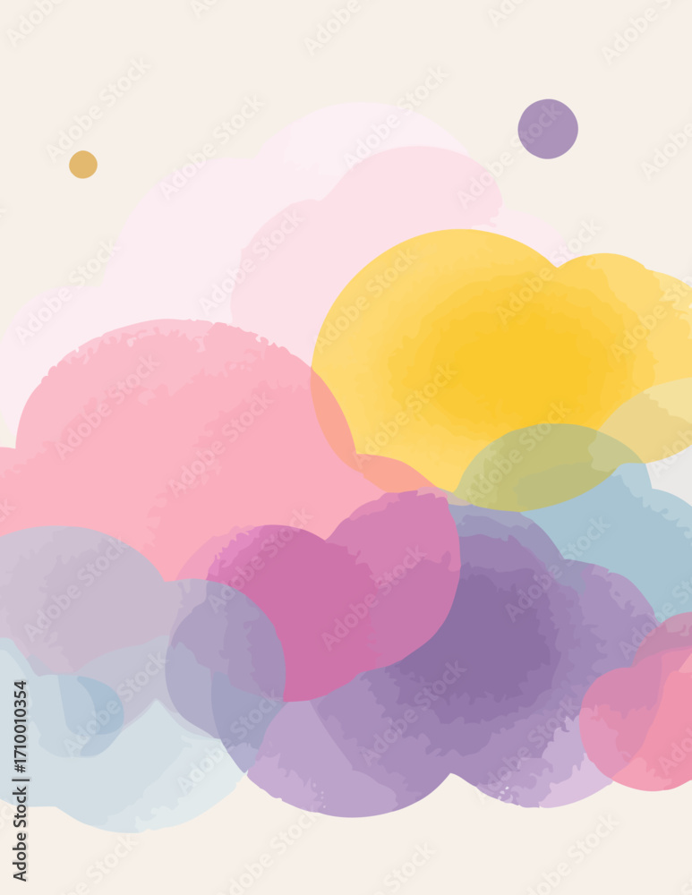 Nuances Pastel Abstraites, Style Vecteur