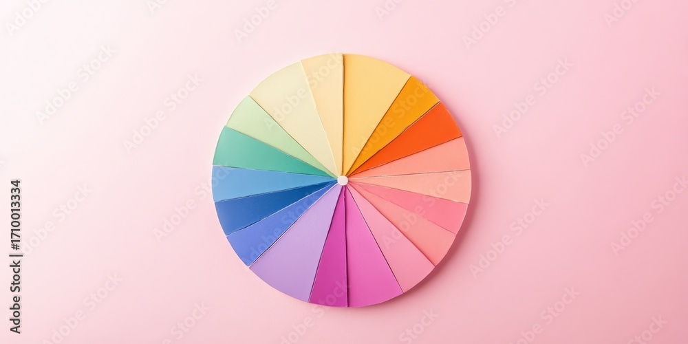 Obraz premium Pastel Spectrum Wheel A Harmonious Arrangement of Muted Colors for Design and Marketing Projects