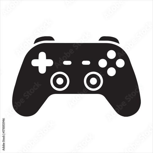 Video game controller Silhouette vector, Gamepad vector icon illustration