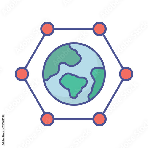 Networking Vector Icon which can easily modify or edit