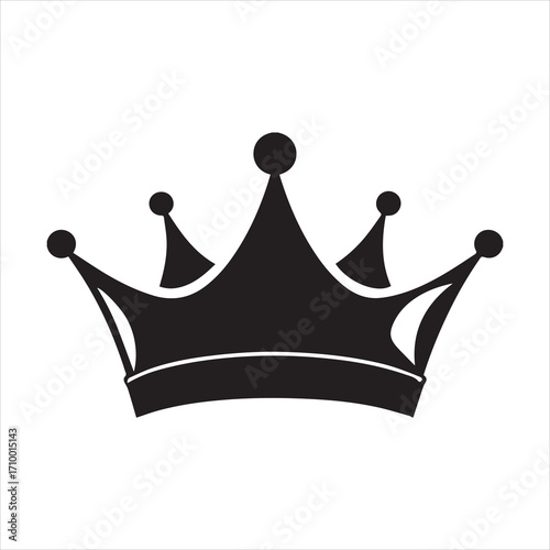 crown silhouette vector illustration, crown black clipart, crown symbol
