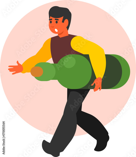 Alcohol Addiction – Concept Illustration of Drinking Problem and Dependency