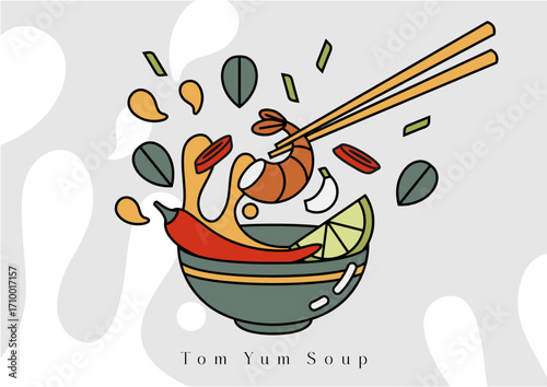 Tom yum thai soup