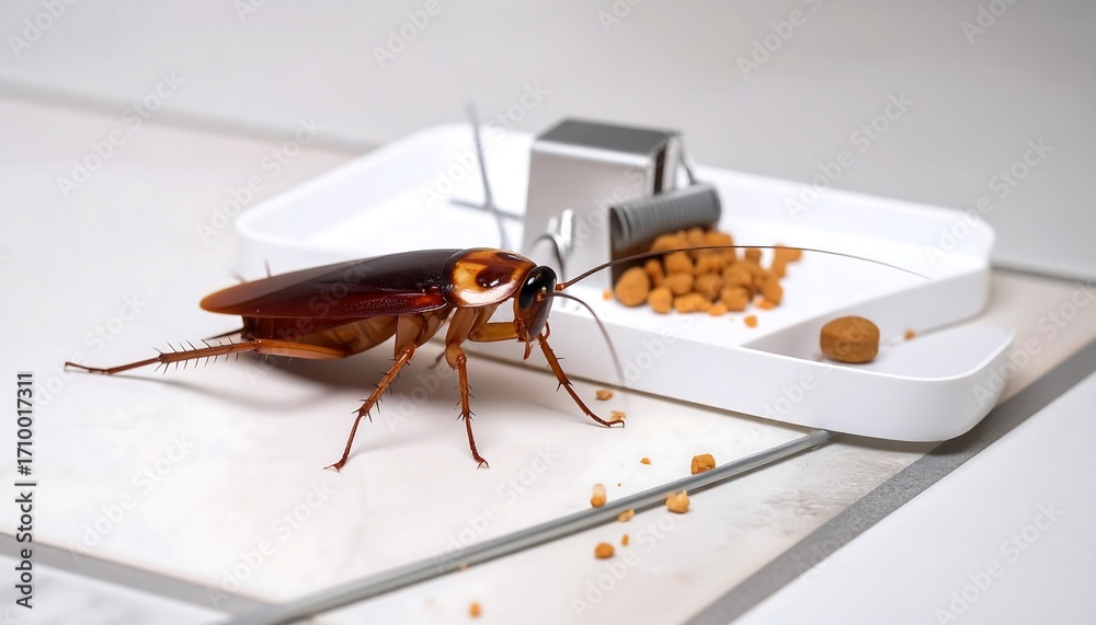 Obraz premium Cockroach on a trap