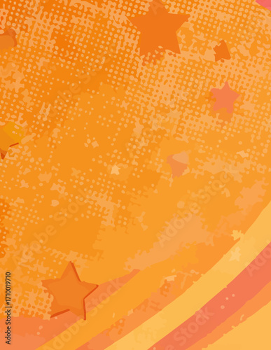 Fundo vibrante laranja em estilo vetorial