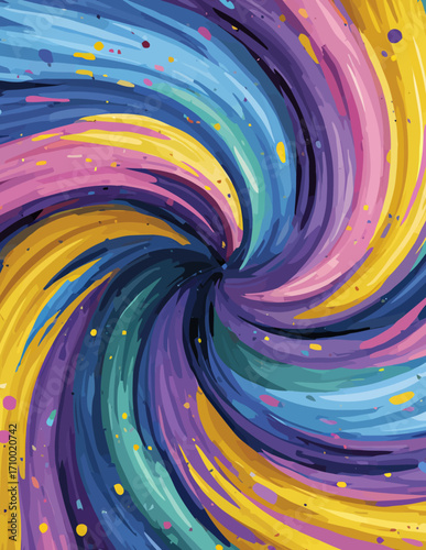 Ilustração abstrata vibrante em estilo vetorial