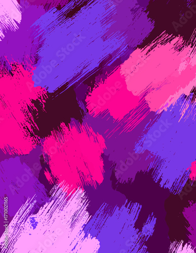 Padrão Abstrato Sem Costura Vetorial: Textura Vibrante em Rosa e Roxo