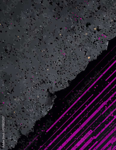 Textura Abstrata Vetorial em Preto e Magenta