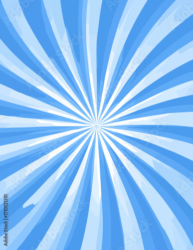 Raios de Sol Abstratos em Tons de Azul Claro