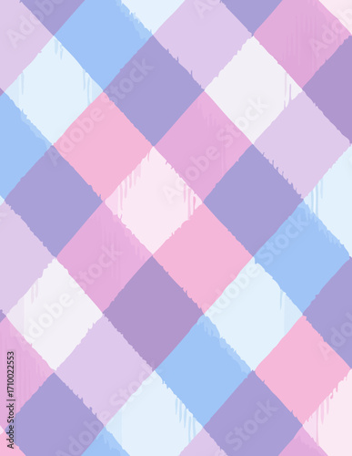 Padrão Sem Costura Vetorial em Estilo Simples: Padronagem em X com Tons Pastel