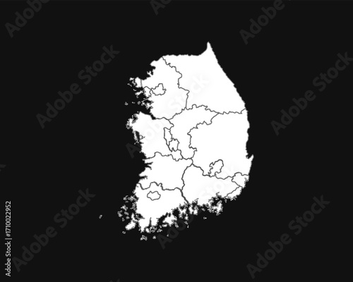 South Korea Map Provinces Regions