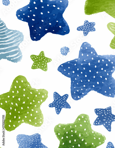 Padrão Sem Emendas de Estrelas em Estilo Vetorial Simples