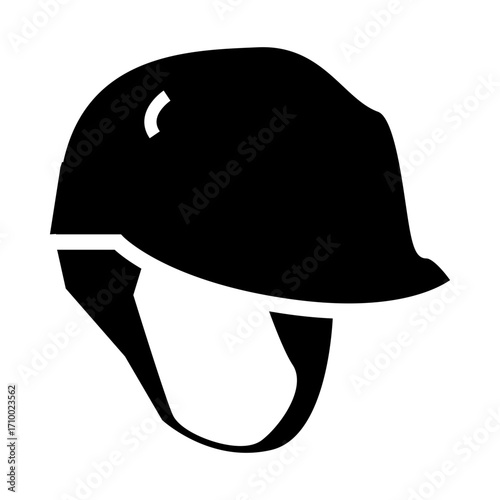 vector illustration of a helmet horse riding glyph icon