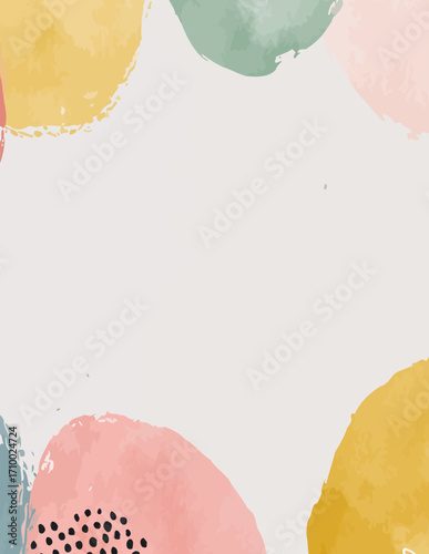 Abstração Pastel Suave em Tons de Bege e Amarelo