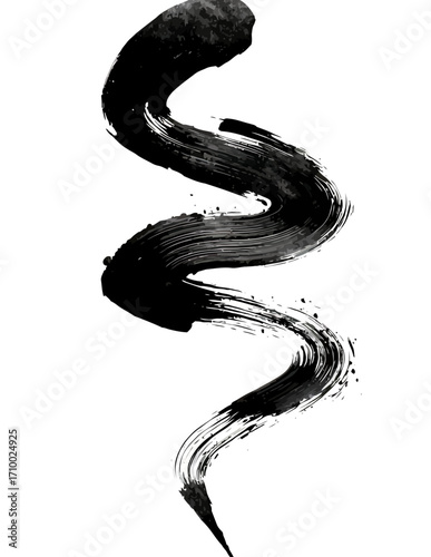 Traço de Pincel Abstrato Minimalista