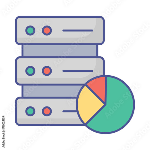 Database Vector Icon which can easily modify or edit