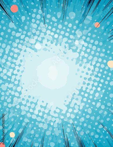 Padrão abstrato azul claro em estilo de quadrinhos vetoriais