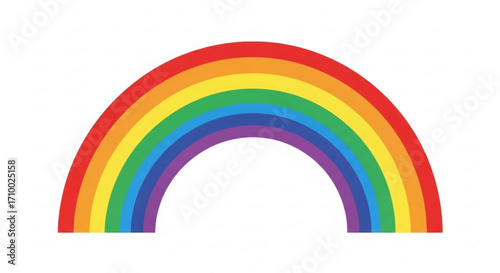 Vibrant rainbow illustration, perfect for pride month designs and colorful themed projects