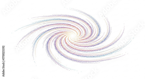 Abstract spiral the swirling vortex of colorful dots creates a mesmerizing and dynamic visual effect