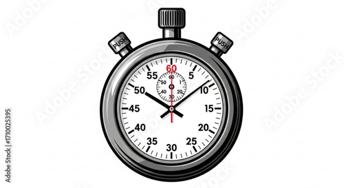 Classic stopwatch illustration, a timeless symbol of precision and time management in various contexts