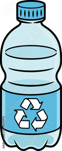 Recycling plastic water bottle eco friendly concept vector