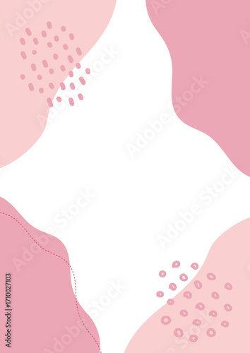 流体シェイプフレーム背景　縦構図　ピンク
Fluid shape frame background, vertical composition, pink