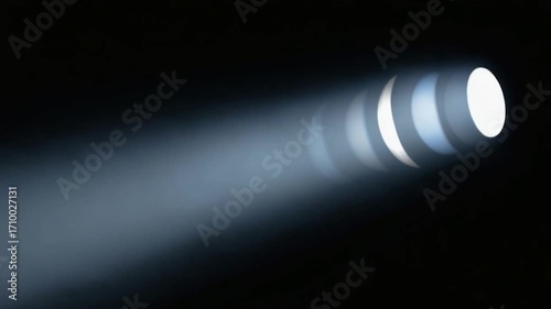 Light beam illuminating a dark space