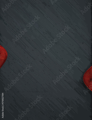 Textura escura abstrata com elementos vetoriais vermelhos