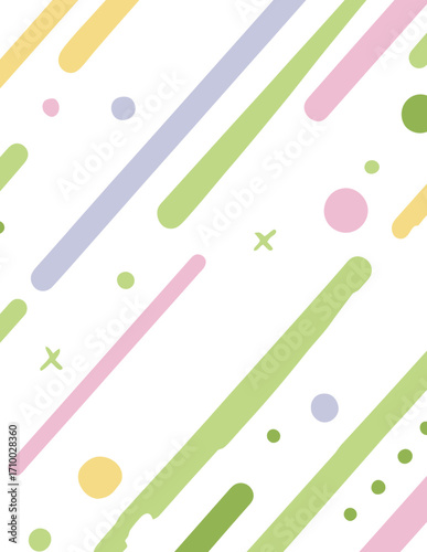 Padrão vetorial minimalista com linhas e formas geométricas pastel