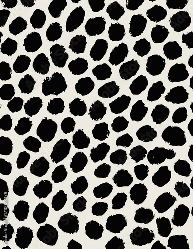 Padrão Vetorial Abstrato de Manchas Pretas e Bege