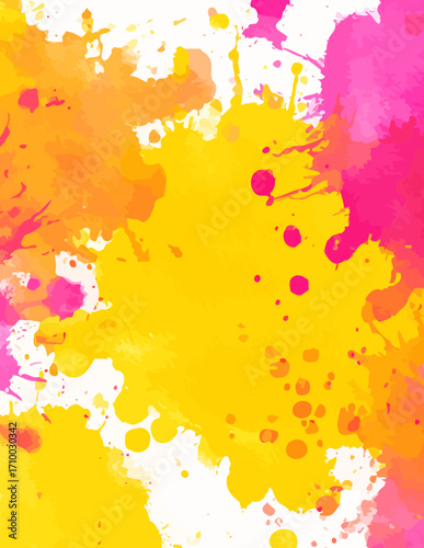 Abstrato Vetorial: Explosão de Cores Amarelo e Rosa