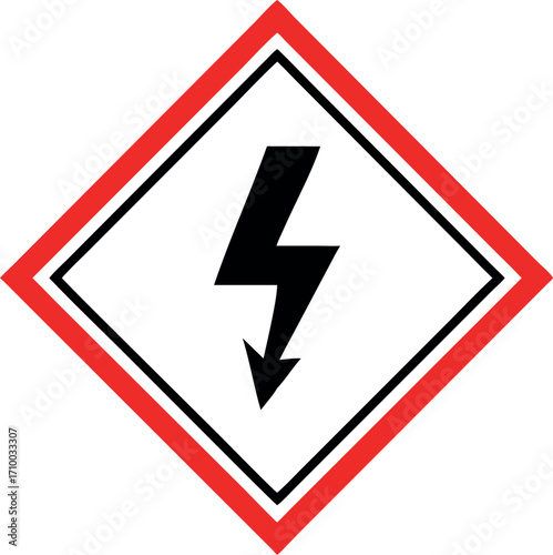 High voltage icon, danger icon  vector 