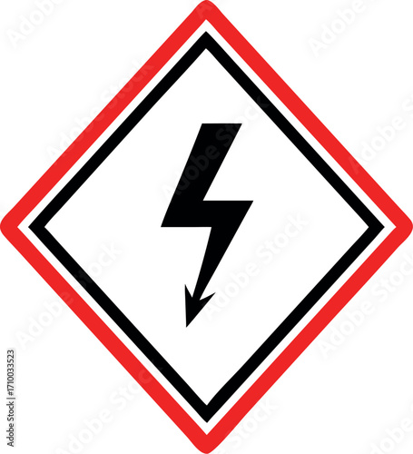 High voltage icon, danger icon  vector 