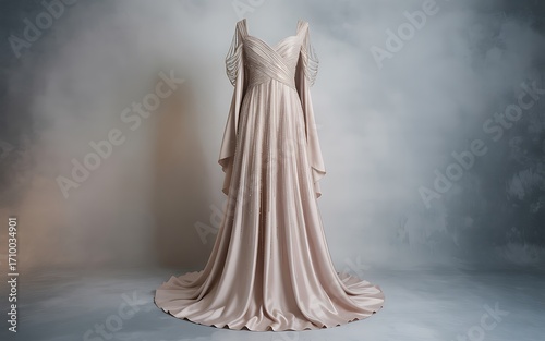 Elegant long sleeve wedding dress