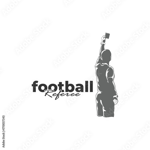 Football referee design vector illustration. Soccer referee silhouette