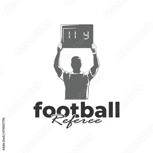 Football referee design vector illustration. Soccer referee silhouette