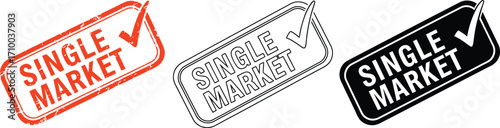 Approved single market concept with three distinct label designs and checkmarks