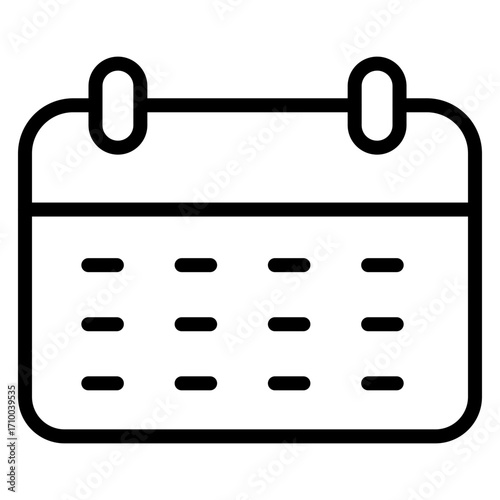 Calendar vector line icon design