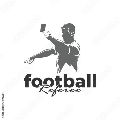 Football referee design vector illustration. Soccer referee silhouette
