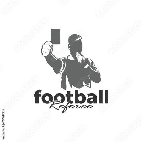 Football referee design vector illustration. Soccer referee silhouette