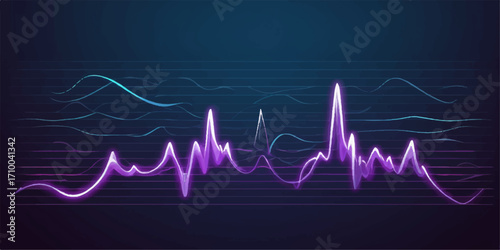 Vector illustration of a heart monitor showing a healthy ECG line wave and pulse beat for medical healthcare technology