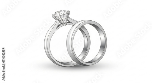 Wedding rings, symbolizing love, commitment, and the union of two individuals in marriage