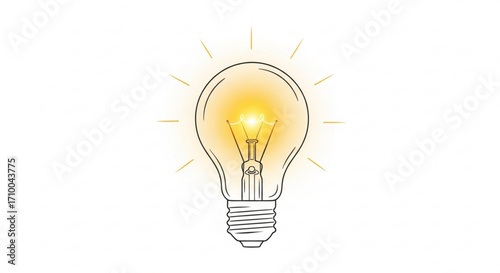 A glowing light bulb, representing ideas, inspiration, innovation, and the power of human creativity and intelligence
