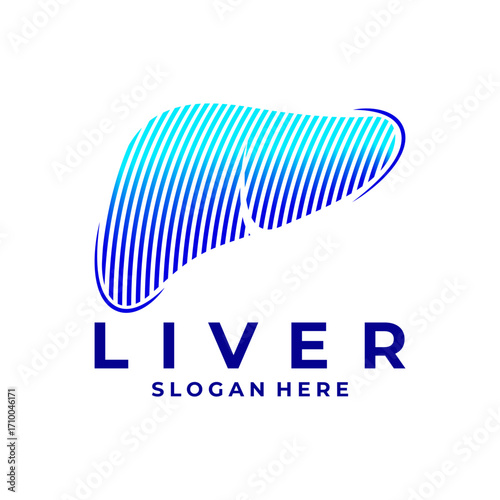 Monogram liver logo design vector. Creative Liver health logo design icon