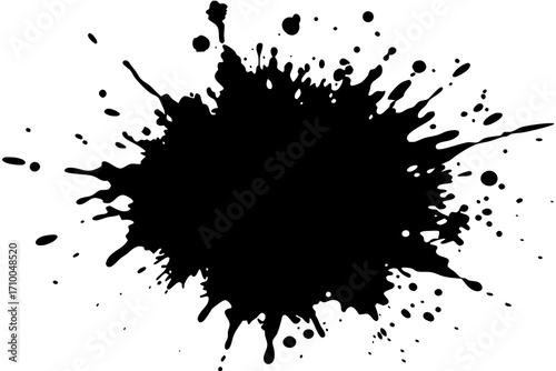 Black ink splat